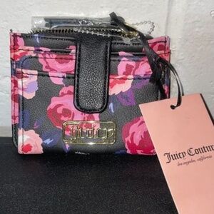 Juicy Couture Women's Black and Pink Wallet NWT